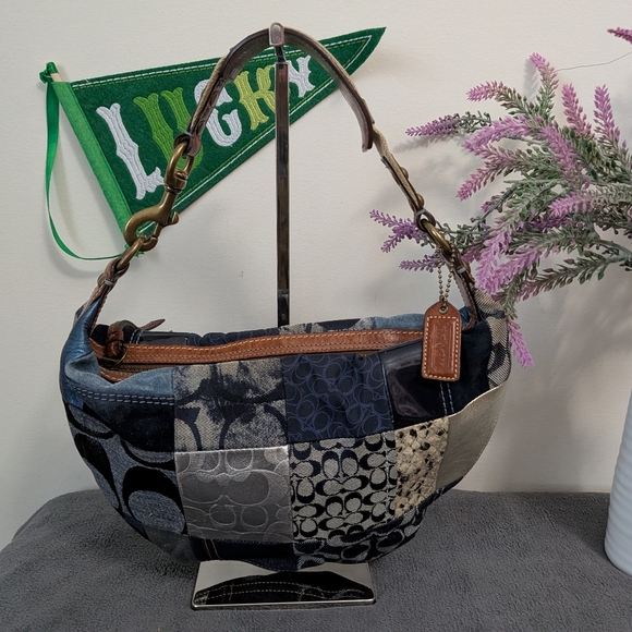 Coach Handbags - Coach Vintage Denim Patchwork Hobo